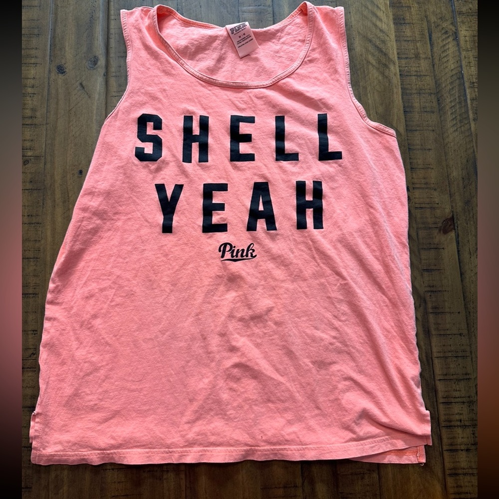 Shell yeah PINK by Victoria’s Secret tank size medium